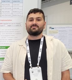 Daniel Shalam presenting research at a poster session